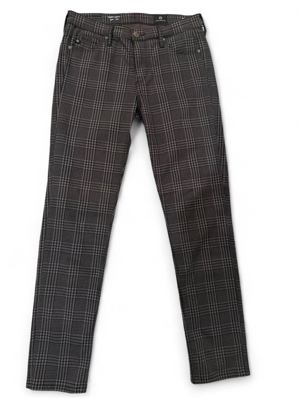 AG Adriano Goldschmied Black & Gray Houndstooth Pants
